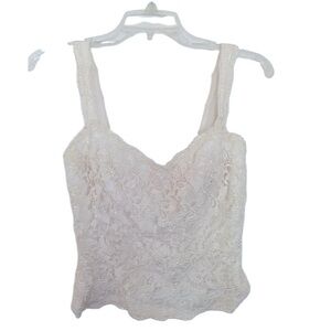 Jovani Lace Tank White